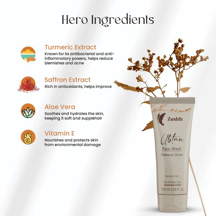 Ubtan Face Wash with Turmeric & Saffron - Image 3