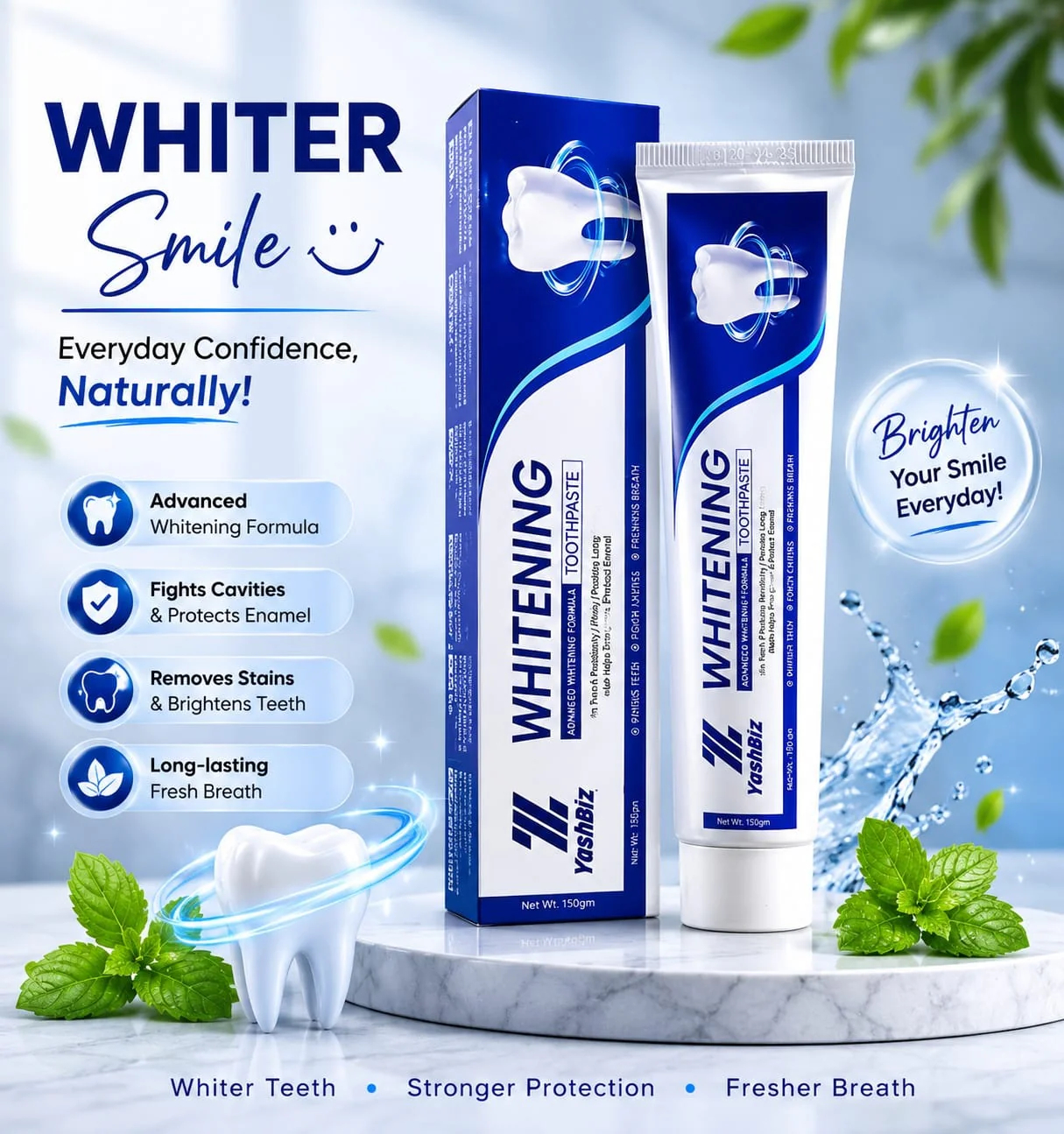Yashbiz Whitening Toothpaste (150gm) - Image 3